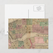 New York, Brooklyn Map van Mitchell Briefkaart (Voorkant / Achterkant)