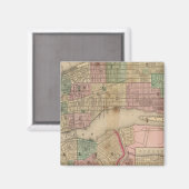 New York, Brooklyn Map van Mitchell Magneet (Voorkant / Achterkant)