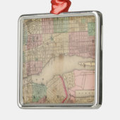 New York, Brooklyn Map van Mitchell Metalen Ornament (Links)