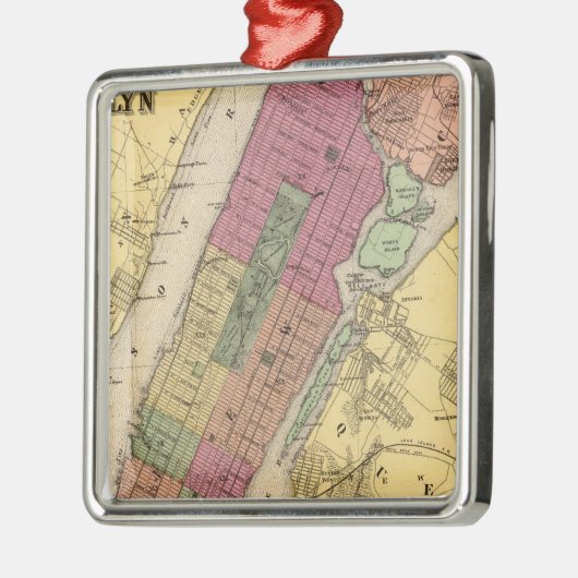 New York, Brooklyn Metalen Ornament (Links)