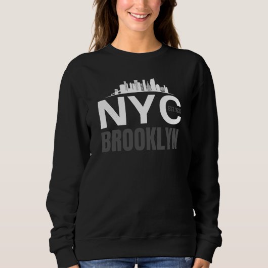 New York Brooklyn/New York Pullover/NYC College Trui (Voorkant)