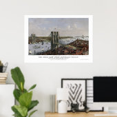 New York & Brooklyn, NY Panoramic Map - 1885 Poster (Thuiskantoor)