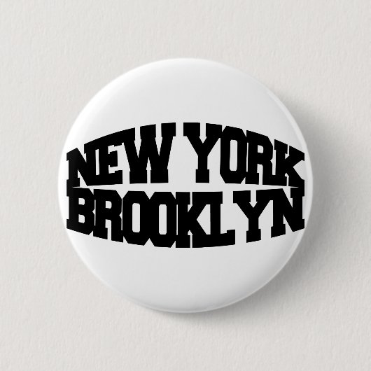 New York Brooklyn Ronde Button 5,7 Cm (Voorkant)