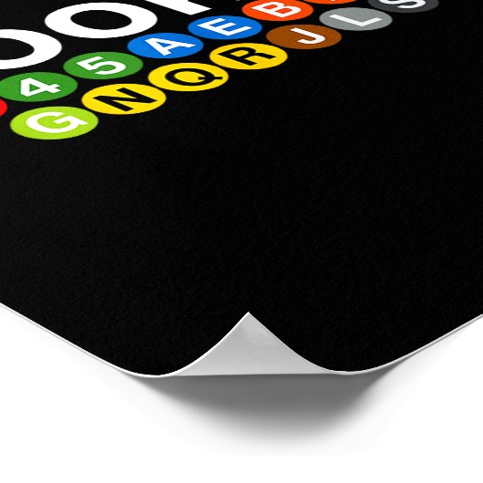 New York Brooklyn Subway Station Signs, Train Sign Poster (Hoek)