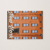 New York Brownstone-reisposter cartoon Legpuzzel (Horizontaal)