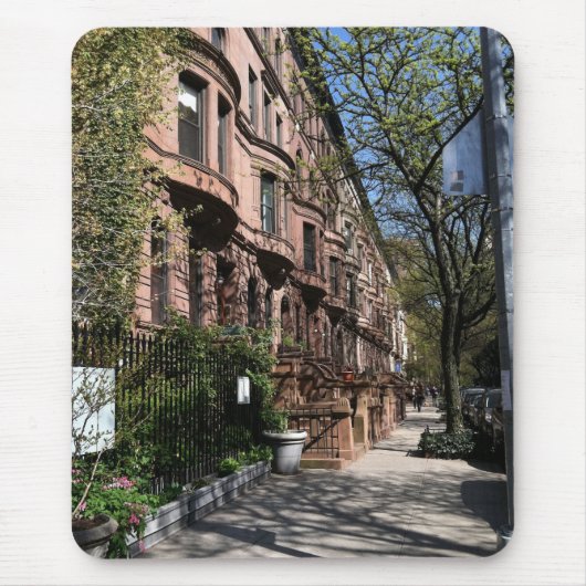 New York Brownstone Upper West Side Buildings NYC Muismat (Voorkant)