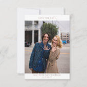 New York Bruiloft Aangepaste Foto Opslaan van de D Kaart (Achterkant)