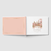 New York bruiloft aangepaste Waterverf Gastenboek (Volledig)