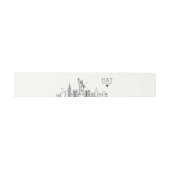 New York bruiloft | Gestileerde skyline monogram Uitnodigingen Wikkel (Vlak)