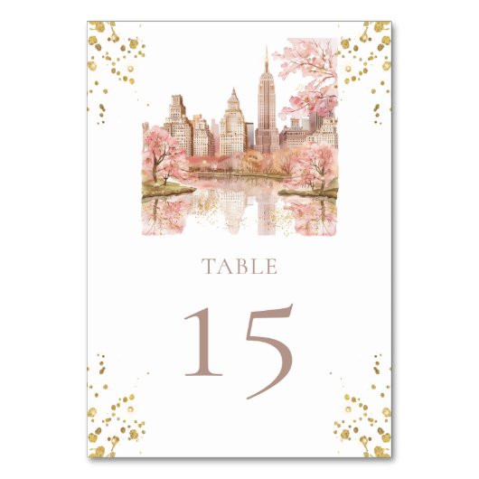 New York bruiloft Kaart (Achterkant)