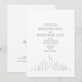 New York bruiloft Kaart (Voorkant / Achterkant)