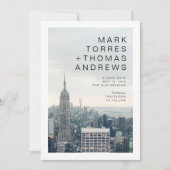 New York Bruiloft Save the Date Kaart (Voorkant)