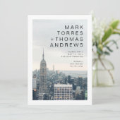 New York Bruiloft Save the Date Kaart (Staand voorkant)