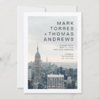 New York Bruiloft Save the Date