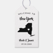 New York bruiloft welkomsttas Labels, kaart Cadeaulabel (Voorkant)