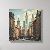 New York bruisende stad Canvas Afdruk (Voorkant)