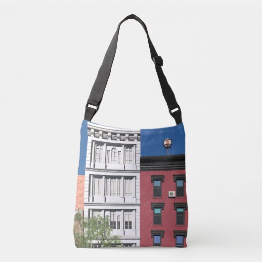 New York Buildings Crossbody Tas (Voorkant)