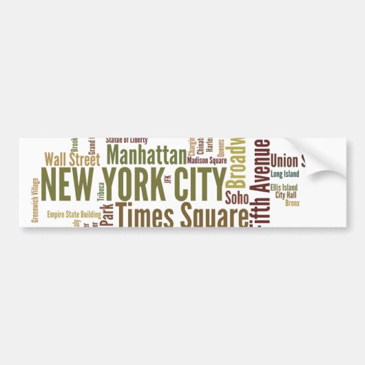 New York Bumpersticker (Voorkant)