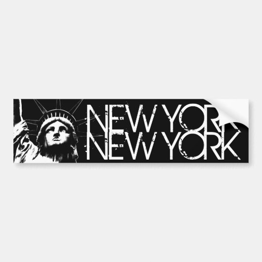 New York Bumpersticker Statue of Liberty Stickers (Voorkant)