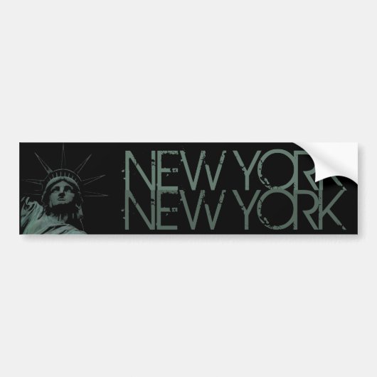 New York Bumpersticker Statue of Liberty Stickers (Voorkant)
