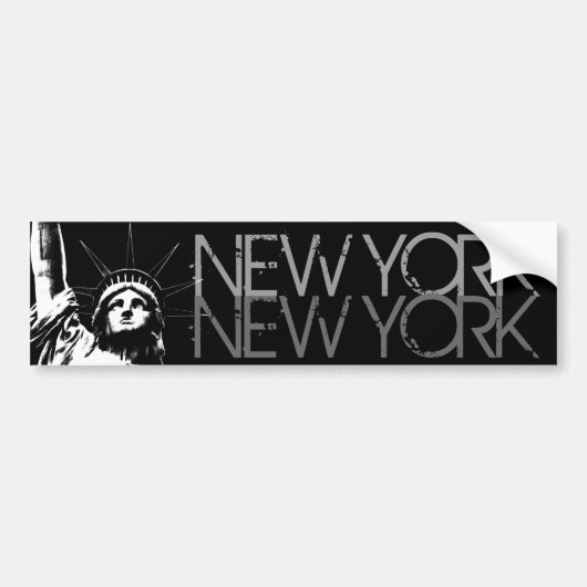 New York Bumpersticker Statue of Liberty Stickers (Voorkant)