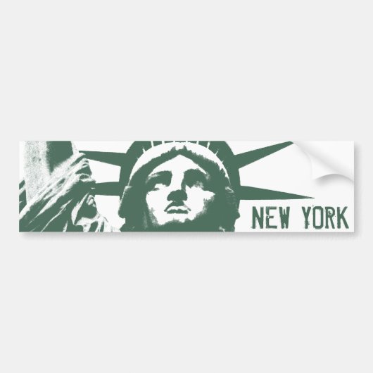 New York Bumpersticker Statue of Liberty Stickers (Voorkant)