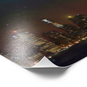 New York by Night Foto Afdruk (Hoek)