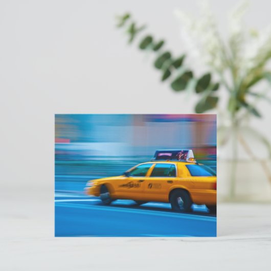 New York Cab Briefkaart (Staand voorkant)