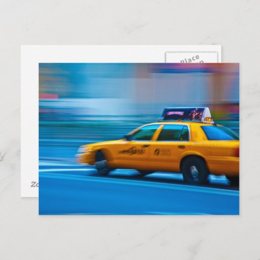 New York Cab Briefkaart (Voorkant / Achterkant)