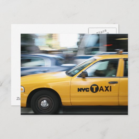 New York Cab Briefkaart (Voorkant / Achterkant)
