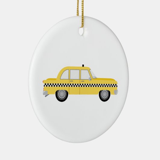 New York Cab Keramisch Ornament (Rechts)