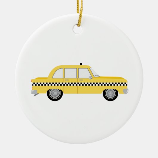 New York Cab Keramisch Ornament (Voorkant)