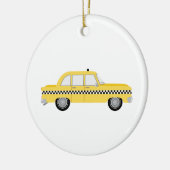 New York Cab Keramisch Ornament (Links)