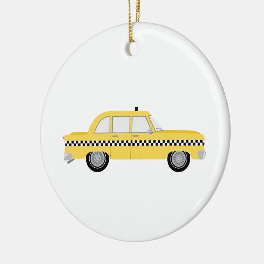 New York Cab Keramisch Ornament (Links)