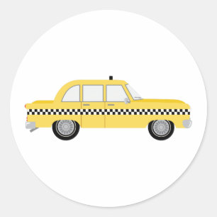 New York Cab Ronde Sticker