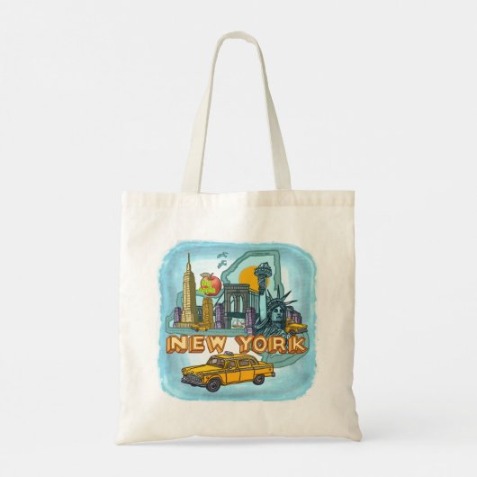 New York Canvas tas (Achterkant)