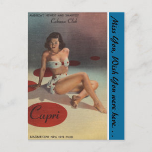 New York, Capri Cabana Club, Night Club Briefkaart