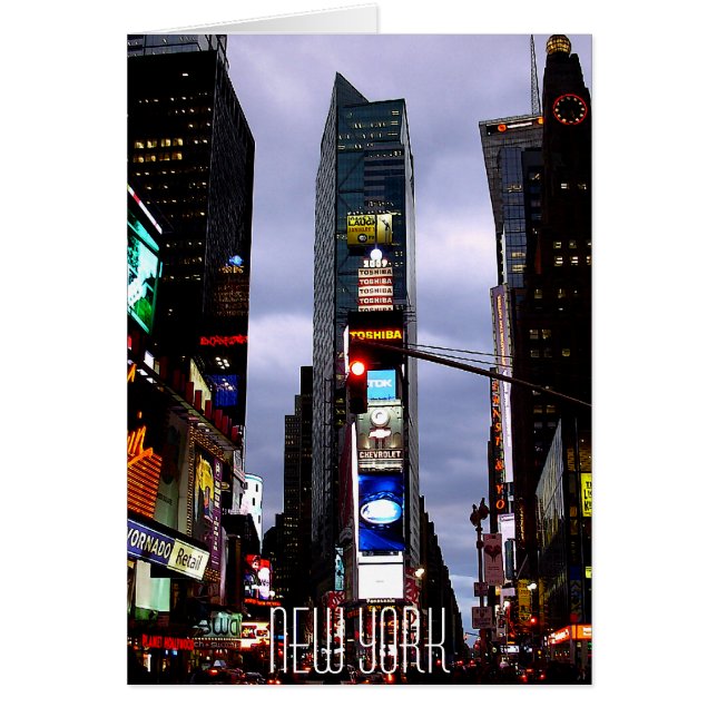 New York Card Times Square New York Souvenir Card (Voorkant)