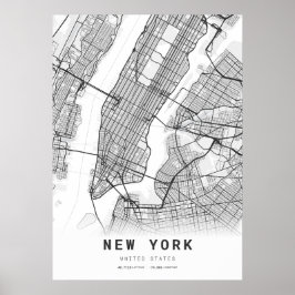 New York Cartography Stadsplattegrond Poster