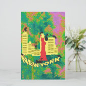 NEW YORK cat Briefpapier (Staand voorkant)
