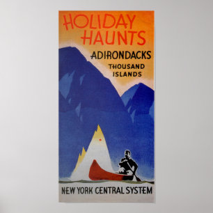 New York Central Adirondacks voor reizen en reizen Poster