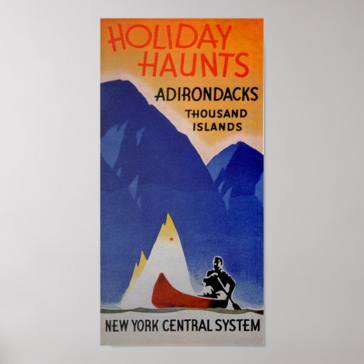 New York Central Adirondacks voor reizen en reizen Poster (Voorkant)