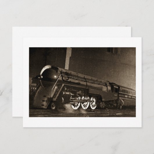 New York Central  Art Deco Train Briefkaart (Voorkant / Achterkant)