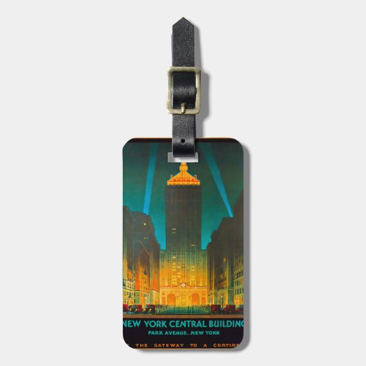 New York Central Building Bagagelabel (Voorkant verticaal)