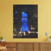 New York Central Building NYC Park Avenue Night Canvas Afdruk (Insitu (Woonkamer))