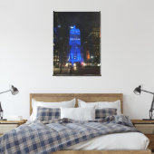 New York Central Building NYC Park Avenue Night Canvas Afdruk (Insitu (Slaapkamer))