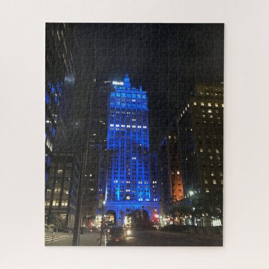 New York Central Building NYC Park Avenue Night Legpuzzel (Verticaal)