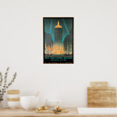  New York Central Building Travel AD Poster (Keuken)