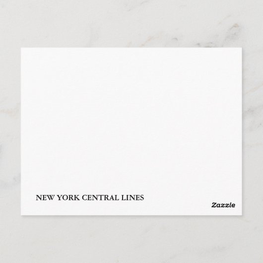 New York Central caboose briefkaart (Achterkant)