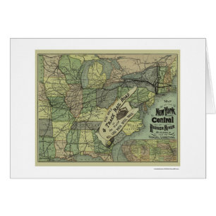 New York Central & Hudson Railroad Map 1876
